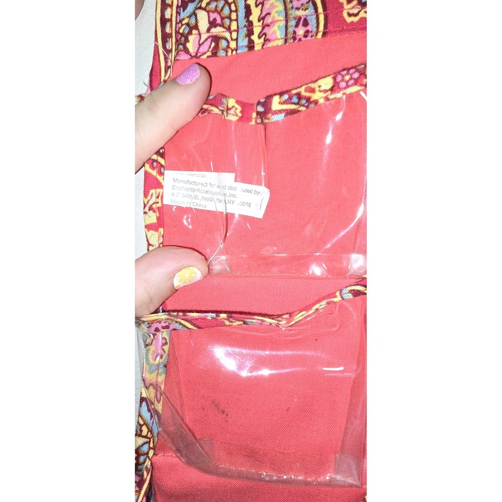 Pink Paisley Hanging Jewelry Makeup Organizer Hanger Double-Sided Door/closet - Picture 5 of 6